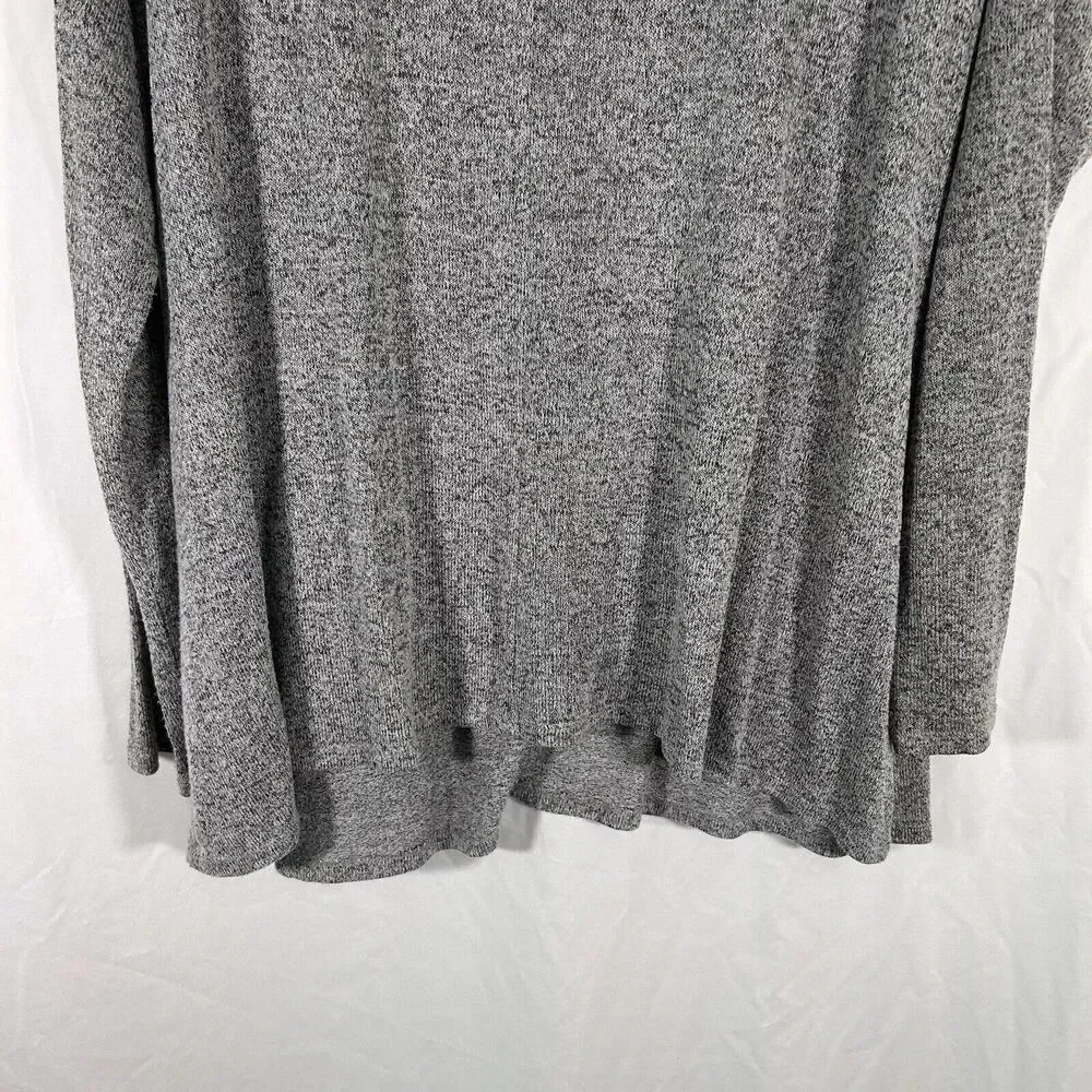 cupio Sweater Women's Large Grey Lightweight Vneck Long Sleeve Pockets